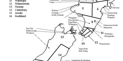 கருப்பு மற்றும் வெள்ளை மேப், நியூசிலாந்து
