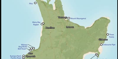 வரைபடம் நியூசிலாந்து சர்ஃப்